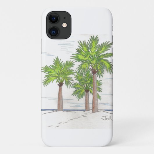 DRIE PALMS iPhone 11 hoesje (Achterkant)