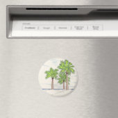 DRIE PALMS magnet (rond) (Insitu (Vaatwasser))