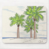 DRIE PALMS mousepad Muismat (Voorkant)