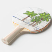 DRIE PALMS Ping-Pong Paddle Tafeltennisbatje (Voorkant Gekanteld)