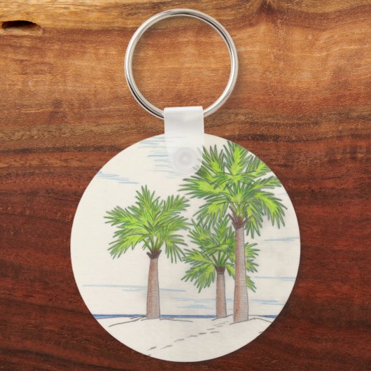 DRIE PALMS-sleutelhanger Sleutelhanger (Achterkant)