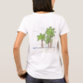 Drie Palms T-shirt (vrouwen) (Achterkant)