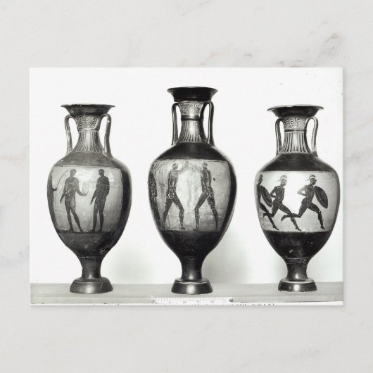 Drie panathenaïsche amforae briefkaart (Voorkant)
