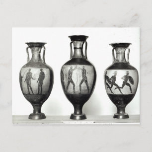 Drie panathenaïsche amforae briefkaart