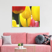 Drie Paneel Canvas afdrukken Fotografie Tulpen (Insitu (Woonkamer))