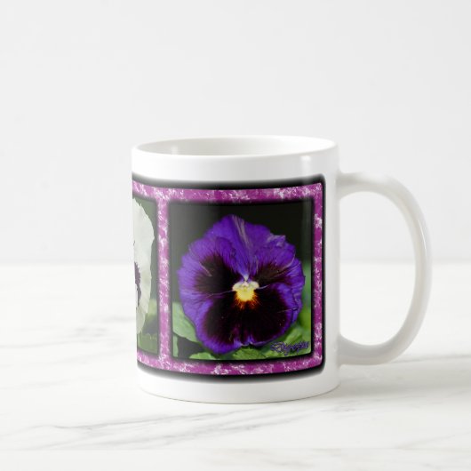 Drie Pansies 01 Koffiemok (Rechts)