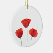 Drie papavers keramisch ornament (Rechts)