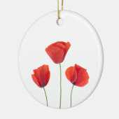 Drie papavers keramisch ornament (Links)
