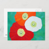 Drie papavers schilderen briefkaart (Voorkant / Achterkant)