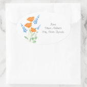 Drie papavers Waterverf Bouquet Labels (Tas)