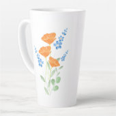 Drie papies Waterverf Bouquet Latte Mok (Linkerhoek)