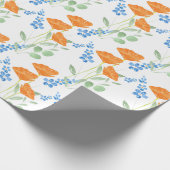 Drie papies Waterverf Bouquet Pattern Cadeaupapier (Hoek)