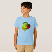 Drie paprika's, rood geel, groen t-shirt (Voorkant volledig)