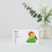 Drie paprika's visitekaartje (Staand voorkant)
