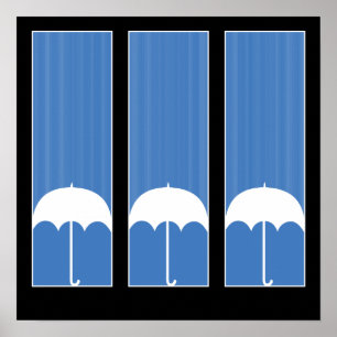 Drie paraplu's poster