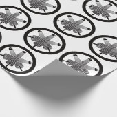 Drie paraplu's, verspringend in een cirkel cadeaupapier (Hoek)