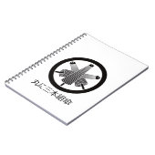 Drie paraplu's, verspringend in een cirkel notitieboek (Linkerzijde)