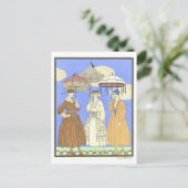 Drie Parasols Mode Bord Briefkaart (Staand voorkant)