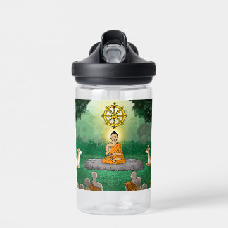 Drie Pareltjes: Boeddha, Dharma, Sangha Waterfles