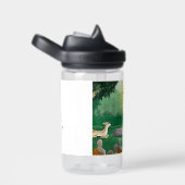 Drie Pareltjes: Boeddha, Dharma, Sangha Waterfles (Rechts)