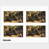 Drie paren van Vincent van Gogh Rechthoekige Sticker (Vel)