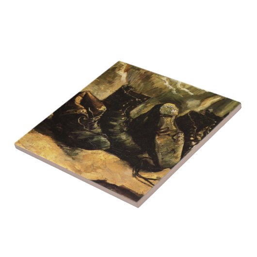 Drie paren van Vincent van Gogh Tegeltje (Zijkant)