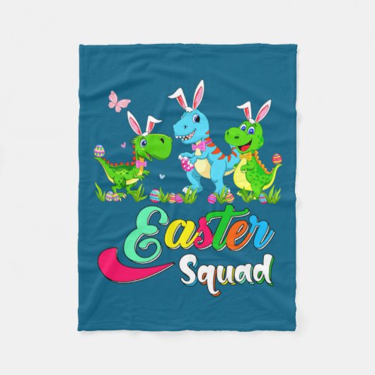Drie Pasen Squad Konijn Rexes Zonnebril Fleece Deken (Voorkant)