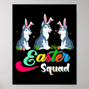 Drie Pasen Squad Konijnen Wolven Chocolade Poster