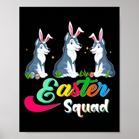 Drie Pasen Squad Konijnen Wolven Chocolade Poster (Voorkant)
