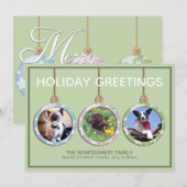 Drie pasta's Ornament - Aangepast kerstfeest met f Feestdagenkaart (Voorkant / Achterkant)