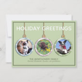 Drie pasta's Ornament - Aangepast kerstfeest met f Feestdagenkaart (Voorkant)