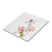 Drie Pastel Irissen KERAMISCHE TEGEL Tegeltje (Zijkant)