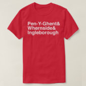 Drie Peaks PenYGhent en Whernside en Ingleborou T-shirt (Design voorkant)