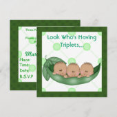 DRIE PEAS IN EEN DRIE DRIE DRIEVOUDIGE DRIEËN IN E KAART (Voorkant / Achterkant)