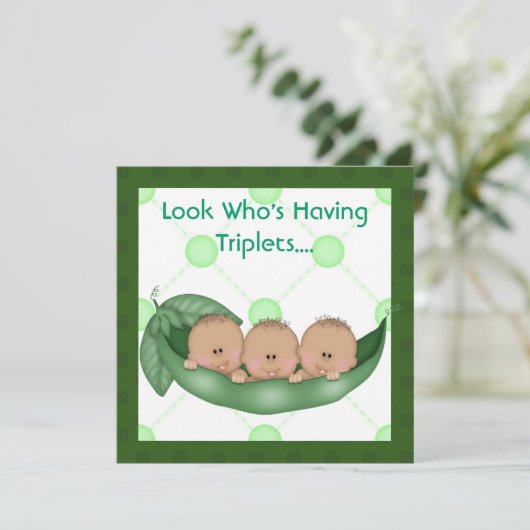 DRIE PEAS IN EEN DRIE DRIE DRIEVOUDIGE DRIEËN IN E KAART (Staand voorkant)