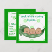 DRIE PEAS IN EEN DRIE DRIE DRIEVOUDIGE DRIEËN IN E KAART (Voorkant / Achterkant)