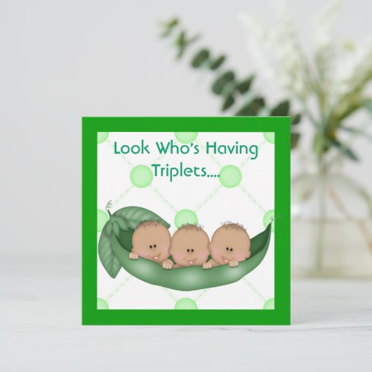 DRIE PEAS IN EEN DRIE DRIE DRIEVOUDIGE DRIEËN IN E KAART (Staand voorkant)