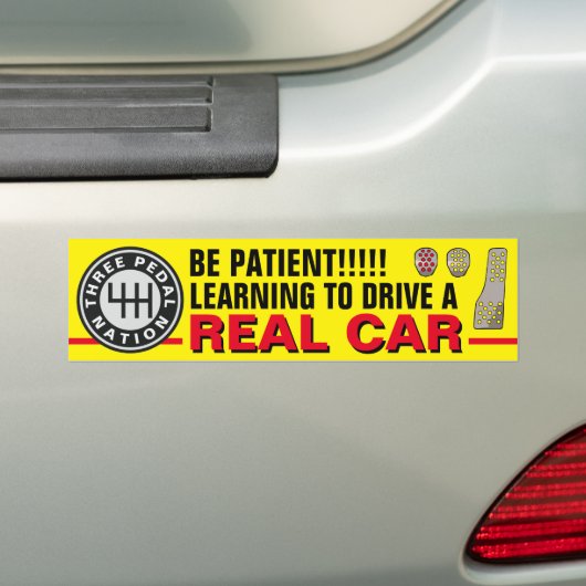 DRIE PEDAAL NATION BUMPERSTICKER (Op auto)