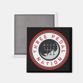 DRIE PEDAL NATION Magnet (Voorkant / Achterkant)