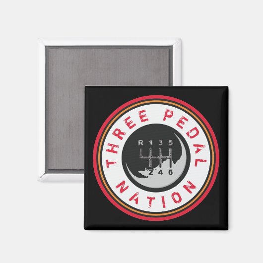 DRIE PEDAL NATION Magnet (Voorkant / Achterkant)