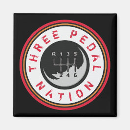DRIE PEDAL NATION Magnet