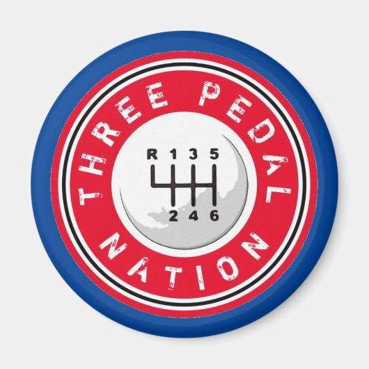 DRIE PEDAL NATION Magnet (Voorkant)