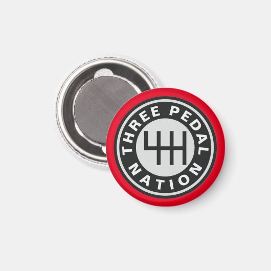 DRIE PEDAL NATION Magnet (Voorkant / Achterkant)