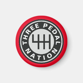 DRIE PEDAL NATION Magnet