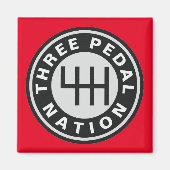 DRIE PEDAL NATION Magnet (Voorkant)