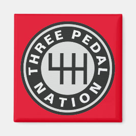 DRIE PEDAL NATION Magnet