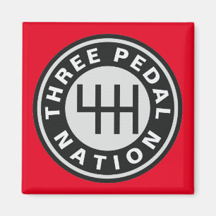 DRIE PEDAL NATION Magnet