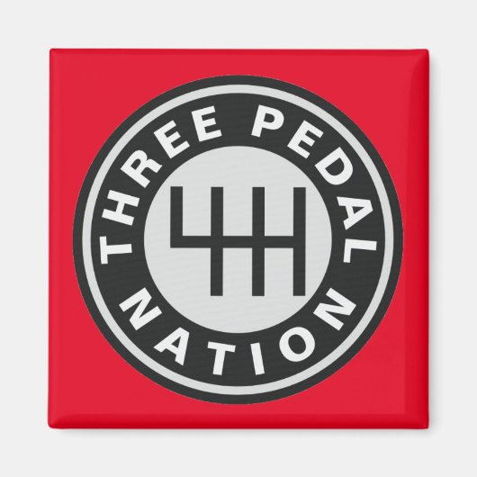 DRIE PEDAL NATION Magnet (Voorkant)