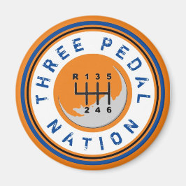 DRIE PEDAL NATION Magnet