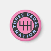 DRIE PEDAL NATION Magnet (Voorkant)